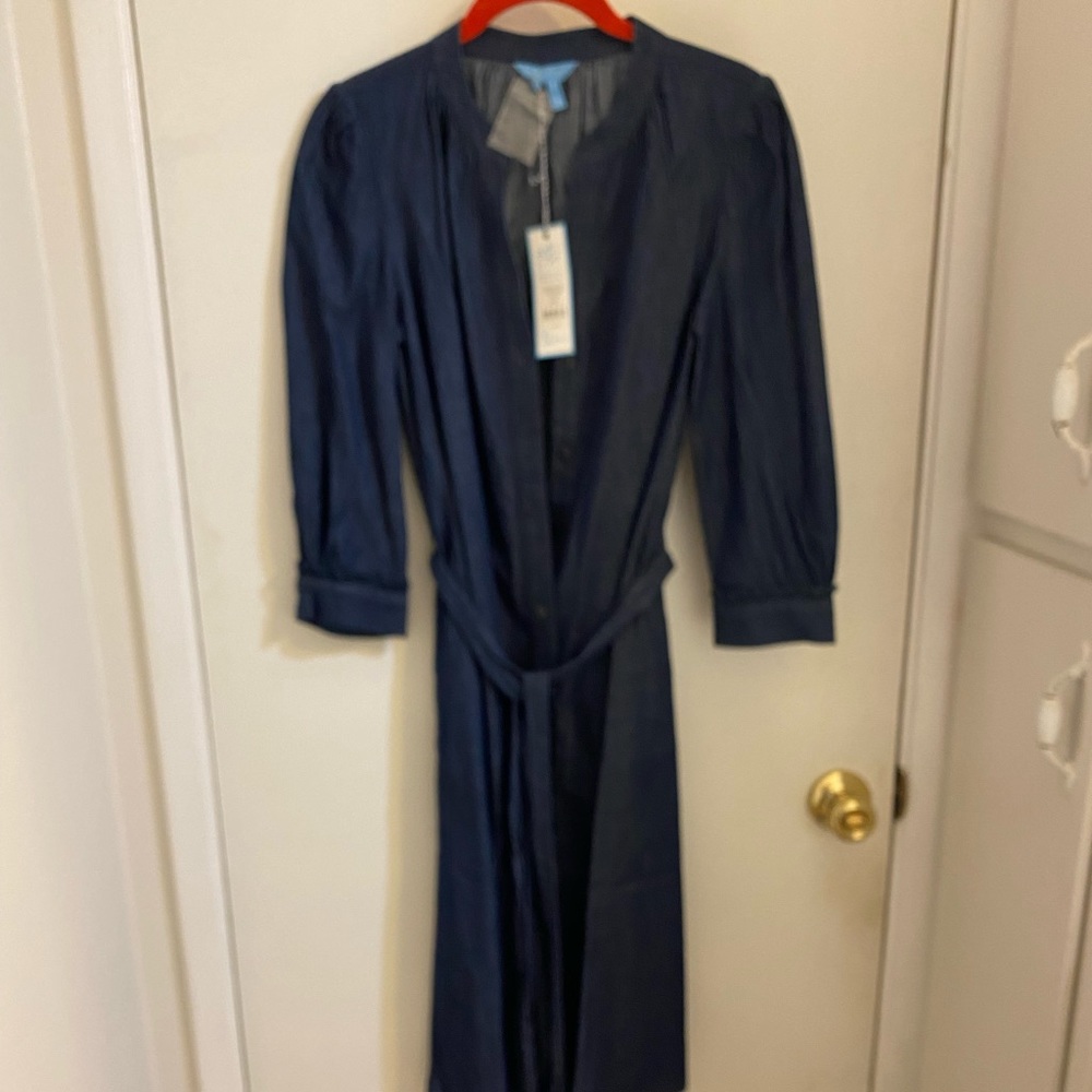 NWT  Draper James Chambray Drop Dress Size 2